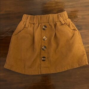 Brown Corduroy Kids Skirt
